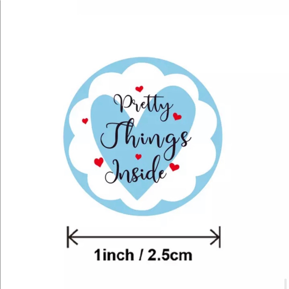 100 Blue Heart Pretty Things Inside CLEARANCE - Picture 2 of 2